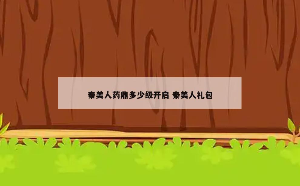秦美人药鼎多少级开启 秦美人礼包